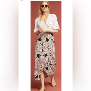 Maeve Corvo Faux Wrap Skirt